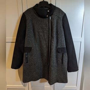 RICKIS Plus Size Wool Coat